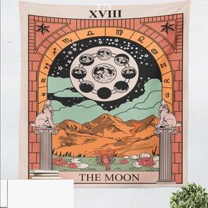 Moon tarot tapestry